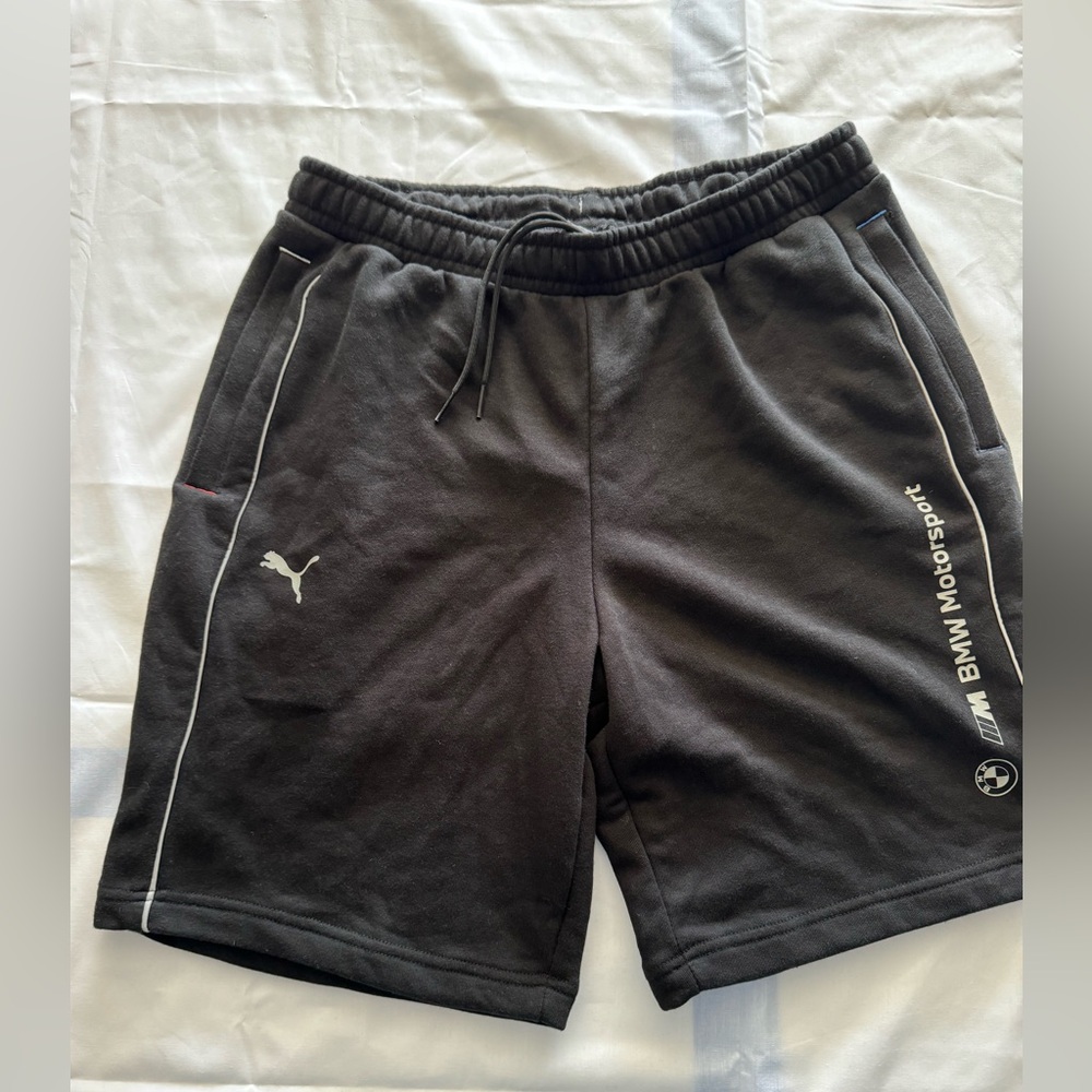 New With Tags Puma BMW M Motorsport Nightride Men's Shorts Black Size Medium